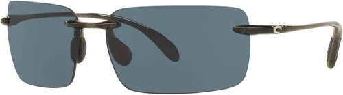 Vista 2 de Costa Del Mar Gafas de sol rectangulares Cayan para hombre, Gris