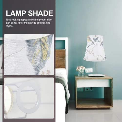 Vista 4 de Angoily Pantalla de tela para lámpara de mesa E27, cubierta de luz de 5.85 pulgadas, repuesto de material de lino suave, decoración de dormitorio