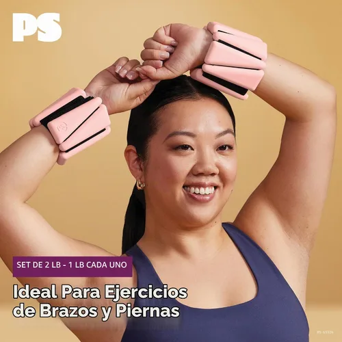Vista 4 de POPSUGAR Soft Wrist and Ankle Weights, Wearable Weights, Strengthens, Tones & Sculpts, Adjustable Ankle Weights for Work from Home Fitness, Gym Coral