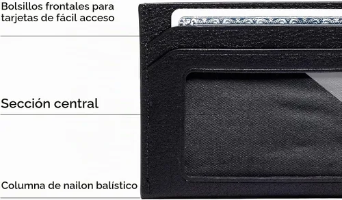 Vista 4 de TUMI Delta - Funda de identificación delgada para hombre, Negro
