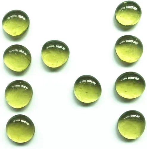 Vista 3 de Piedras preciosas de vidrio, 4 libras (4 libras) canicas planas para rellenos de jarrones, decoración de acuario, decoración de fiesta Ámbar