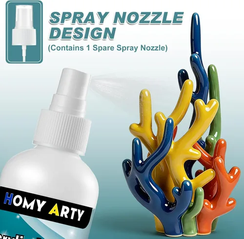 Vista 3 de HOMY ARTY Spray de barniz acrílico, 2 x 6.76 fl oz Barniz de alto brillo