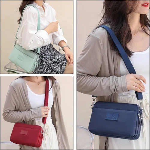 Vista 6 de NOTAG Monederos cruzados de nailon multibolsillos para mujer, bolsos y bolsos diarios