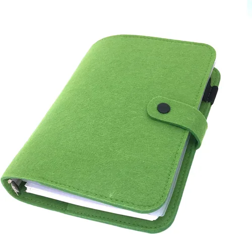 Vista 22 de Carpeta de fieltro A5 con páginas y juego de bolsillos para carpeta, color menta aguamarina