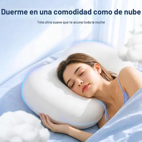 Vista 2 de AIRSKY Almohadas refrescantes de espuma viscoelástica, almohadas de alivio Almohada cervical ergonómica para dormir de lado y espalda, almohada