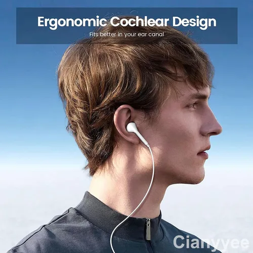 Vista 7 de Paquete de 3 auriculares USB C [certificados MFi], auriculares tipo C, auriculares estéreo HiFi con cable, auriculares intraurales magnéticos