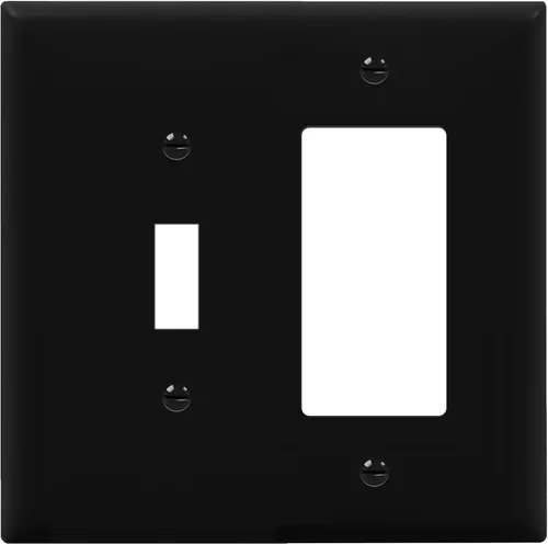 Vista 24 de ENERLITES - Placa de pared combinada para interruptor de palanca y enchufe decorativo, cubierta de acero inoxidable 201, resistente a la corrosión