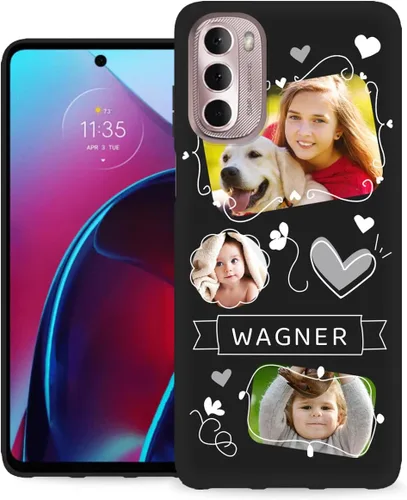 Vista 48 de Funda personalizada para Motorola Moto G Stylus 5G con nombre de foto y texto – GStylus 5G personalizada para teléfono móvil/smartphone/teléfono