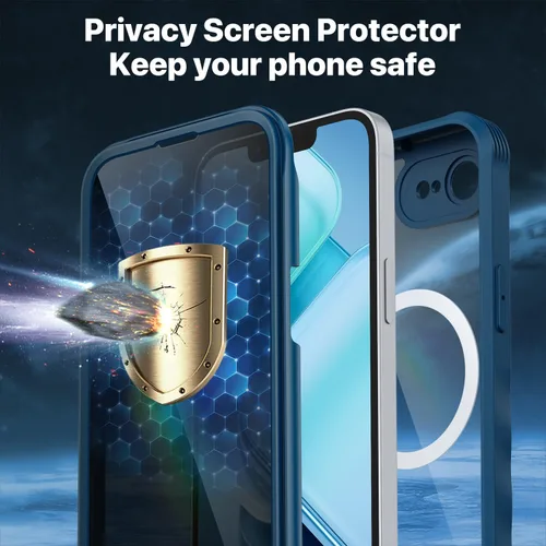 Vista 325 de CENHUFO Funda de privacidad para iPhone 11 Pro, funda de cuerpo completo con protector de pantalla de privacidad de vidrio templado 9H integrado