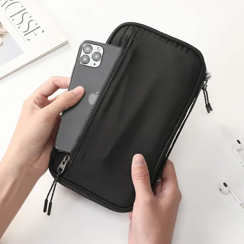 Vista 4 de Wanderlust - Organizador de cartera de viaje familiar con RFID italiano, soporte para pasaporte, organizador de documentos para hombres y mujeres, 9