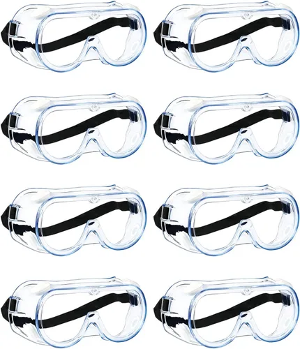 Vista 11 de MELASA Anteojos de seguridad ANSI Z87.1, antivaho gafas protectoras de laboratorio, gafas de protección ocular Comfortable Soft Edge Design