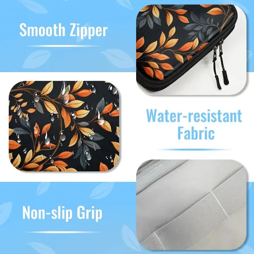 Vista 5 de Autumn Leaves Fall Electronics Travel Organizer Case, Tech Accessories Cable Storage Bag for Cords, Charger, Phone, Hard Drive