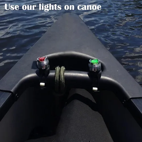 Vista 3 de Luces LED para barco, luz estroboscópica para pesca nocturna, portátil, iluminación de arco o popa, funciona con pilas, luces de navegación