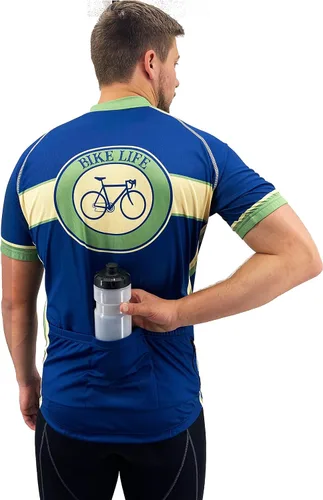 Vista 3 de PEAK 1 SPORTS Bike Life - Camiseta de ciclismo para hombre, manga corta y sin mangas, para ciclismo de carretera y equitación