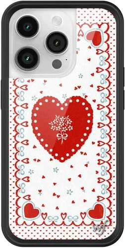 Vista 24 de Wildflower Carcasas – Compatible con iPhone 14 Pro Protector negro parachoques, certificado de prueba de caída de 6.5 pies, propiedad de mujeres