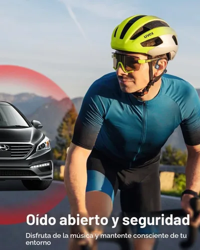 Vista 6 de MONODEAL Auriculares de conducción ósea que nadan los auriculares, IP68 Negro