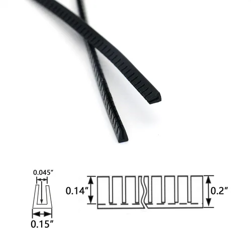Vista 2 de Protector de borde afilado y rugoso flexible en forma de U, protector de borde empujado para paneles de acero, paneles de madera, paneles de vidrio