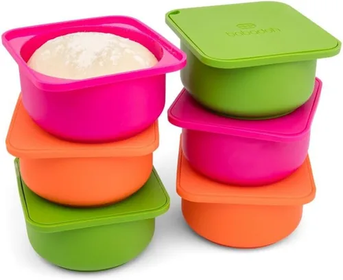Vista 17 de Babadoh Accesorios para hacer pizza Recipientes a prueba de masa de pizza con tapas Juego de 3 Color de masa Tamaño original
