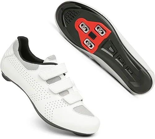 Vista 4 de Zapatos de ciclismo de carretera para hombre, zapatos de equitación de interior, zapatos de ciclismo con tacos Delta, zapatos de bicicleta con pedal
