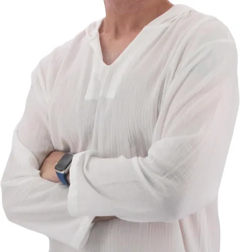 Vista 7 de Sudadera con capucha para hombre, estilo hippie, para playa, 100% algodón suave, para yoga, estilo bohemio