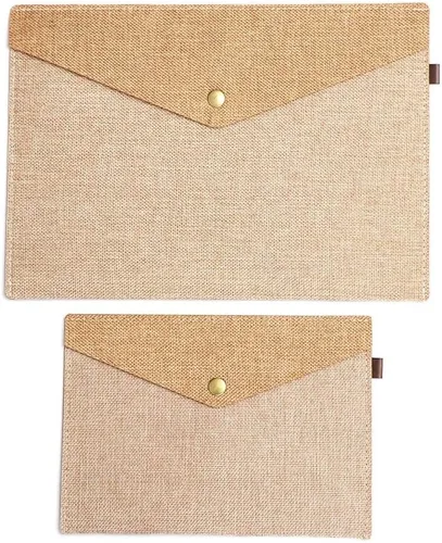 Vista 5 de Carpetas de archivos A4/A5, bolsa de documentos, sobres de archivo, bolsas de archivo, carpetas de archivos, carpetas de archivos (S, beige)