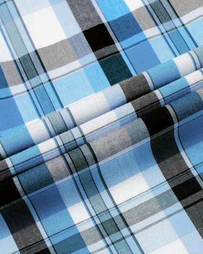 Vista 6 de Alimens & Gentle Camisas a cuadros con botones para hombre, camisas de vestir de manga larga de algodón, camisas de guingán de ajuste regular