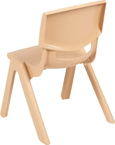 Vista 64 de Flash Furniture - Silla escolar apilable de plástico azul con altura de asiento de 10 1/2 pulgadas Construcción duradera, uso comercial