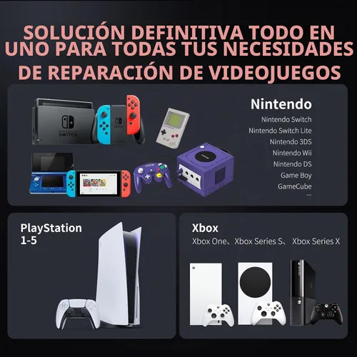 Vista 2 de XOOL Kit de destornilladores Nintendo Gamebit, juego de herramientas de reparación Triwing 17 en 1 para Switch, Joy-Con, Game Boy, NES SNES Wii DS