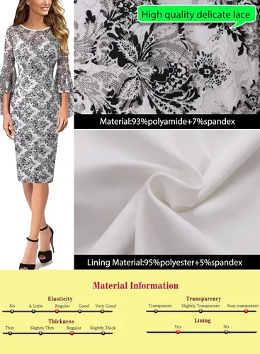 Vista 7 de VFSHOW - vestido elegante y entallado con mangas acampanadas para mujer, vestido de tubo para cócteles y fiestas