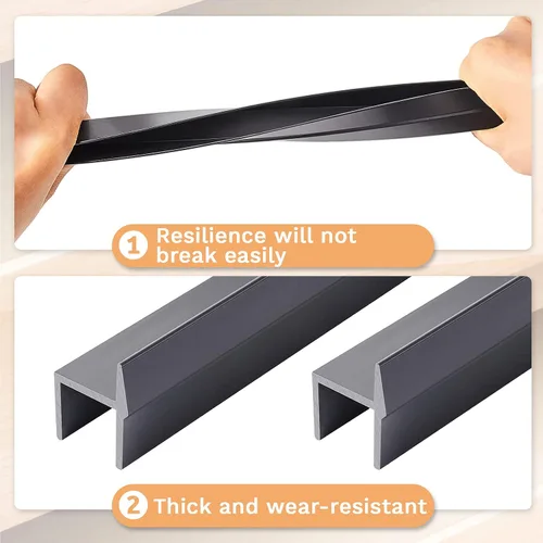Vista 3 de Tenare 4 rieles colgantes de PVC negro, sistema de colgar para archivar que mantiene tus carpetas ordenadas y organizadas