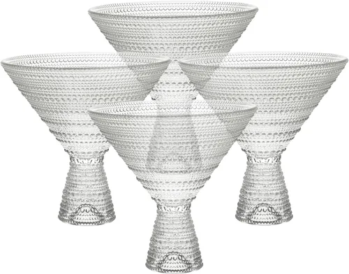 Vista 18 de Fortessa Jupiter - Vaso de vidrio con cuentas y diseño de clavos, 10 onzas, doble estilo antiguo (juego de 6), ámbar