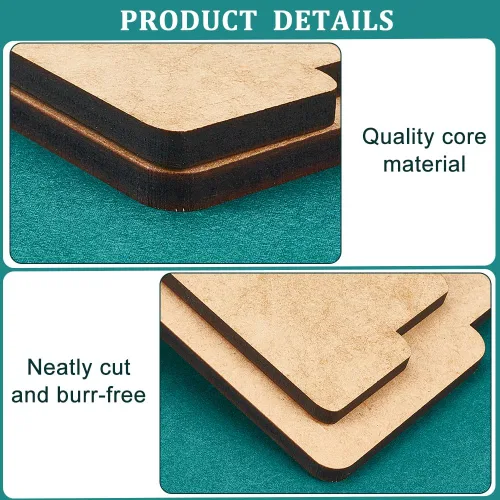 Vista 4 de BENECREAT 2 tablas de medición de cinta de 10, 12, 13 y 14 pulgadas, tablero de cola de cinta, tablero de medición de madera MDF para suministros