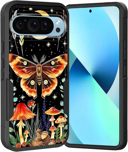Vista 150 de Funda para Pixel 6A, Híbrida de Doble Capa de Servicio Pesado Resistente a Prueba de Golpes PC Duro + Funda Protectora de Silicona Suave para Google
