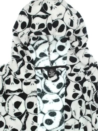 Vista 7 de The Nightmare Before Christmas - Bata de vellón con capucha para adultos Jack Skellington
