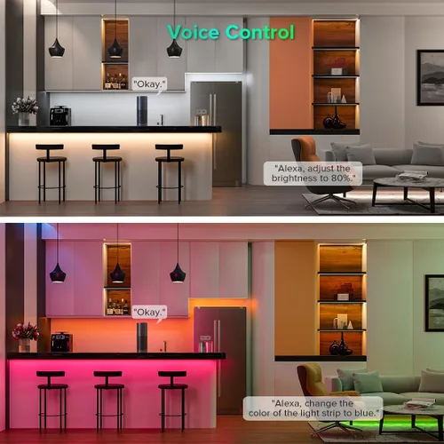 Vista 4 de Controlador LED 5 en 1 WB5 2.4GHz WiFi PWM compatible con Alexa Google Home Smart Life Tuya APP para atenuación CCT RGB RGBW RGBCCT LED controlador