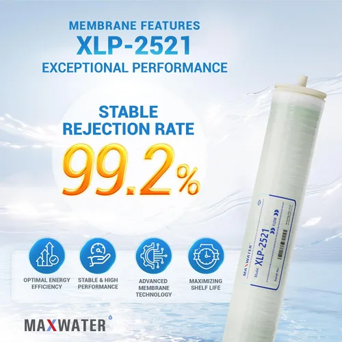 Vista 5 de Max Water 2521 Elemento de membrana RO de baja presión extrema-XLP-2521: tamaño de 300GPD 2.5 x 21 pulgadas, bueno para industrial, agrícola, toda