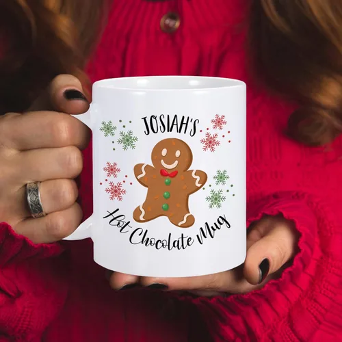 Vista 6 de Regalo de Navidad para niños, tazas de café de Navidad con nombre personalizado, taza de chocolate caliente para niños, taza de cacao de chocolate