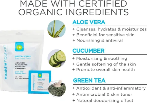 Vista 6 de Toallitas femeninas All Natural, envueltas individualmente (20 unidades)