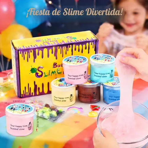 Vista 2 de Paquete de 5 kits de slime de mantequilla, regalos de cumpleaños para niños, recuerdo de fiesta para niñas y niños, no pegajoso, juguete de lodo