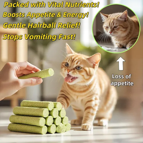 Vista 5 de 10Pcs/50g Cat Toys Kitten Freeze Dried Catnip Cat Grass Teething Stick Treat for Indoor Cats Edible Removal Hairballs Kitten Toys Kitty Chew for
