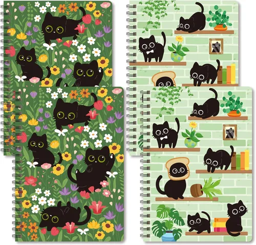 Vista 28 de B1ykin Cuadernos en espiral A5, 2 unidades, 50 hojas, 100 páginas, encuadernados con alambre, regalo de agradecimiento al profesor, cuaderno