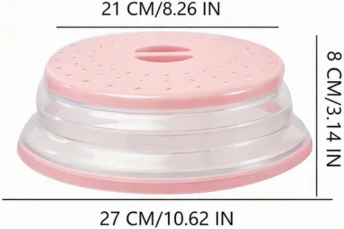 Vista 2 de Cubierta plegable para salpicaduras de microondas (10.5 pulgadas, beige)