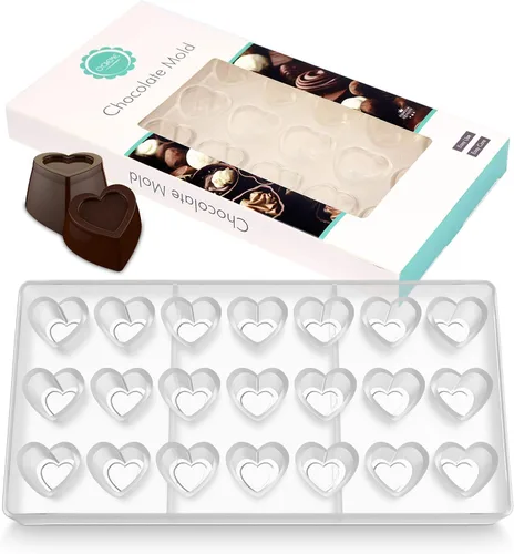 Vista 2 de O'Creme Molde de policarbonato transparente para chocolate, 1 pieza, molde transparente para caramelos, hemisferio 2.480 in, 6 cavidades
