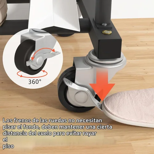 Vista 7 de Laiensia - Perchero de doble varilla con ruedas, estante para colgar ropa, 4 ganchos, estante multifuncional para dormitorio, color negro