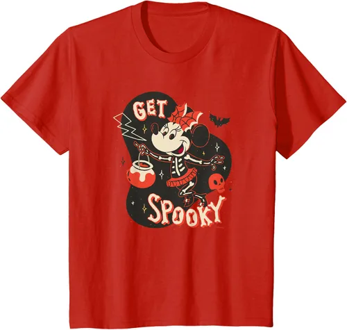 Vista 3 de Disney Disfraz de esqueleto de Minnie Mouse para Halloween, camiseta espeluznante Negro