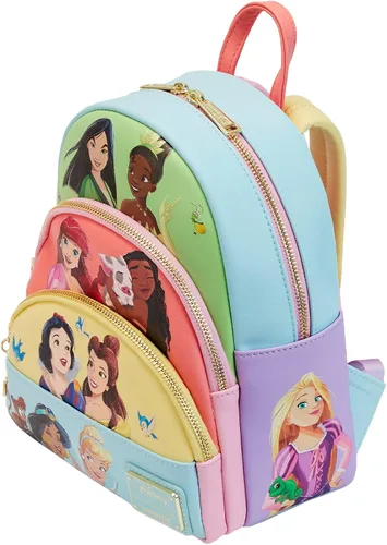 Vista 3 de Loungefly Disney Princess Triple Pocket Mini Backpack