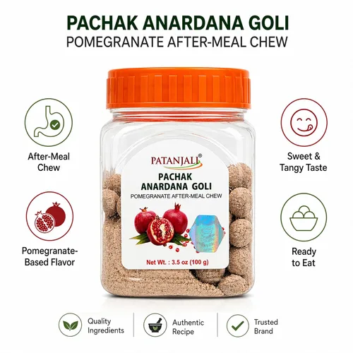 Vista 6 de Patanjali Pachak Anardana Goli Paquete de 3 (3.5 fl oz cada uno)