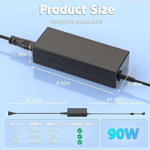 Vista 6 de Cable de alimentación de 90 W 19 V compatible con Westinghouse TV 24 32 40 42 46 pulgadas UW40TA2W UW40T8LW LED TV UW32SC1W UW32S3PW UW40TC1W