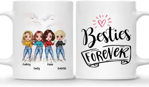 Vista 14 de Taza personalizada Gossby para amiga - Aparentemente somos problemas cuando estamos juntas - Regalo personalizado para amigas con nombres