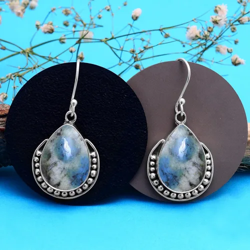 Vista 5 de Veracity Jewelry - Aretes de plata de ley con piedras preciosas para mujeres y niñas, regalo para su cumpleaños, aniversario, esposa, mamá, novia